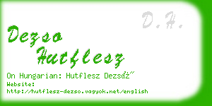 dezso hutflesz business card